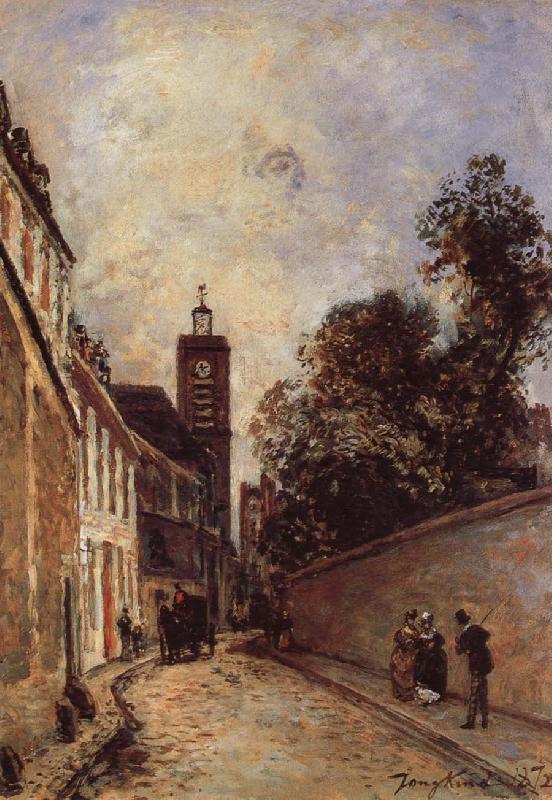 Johan Barthold Jongkind Rue de L-Abbe-de l-Epee and Church Sweden oil painting art